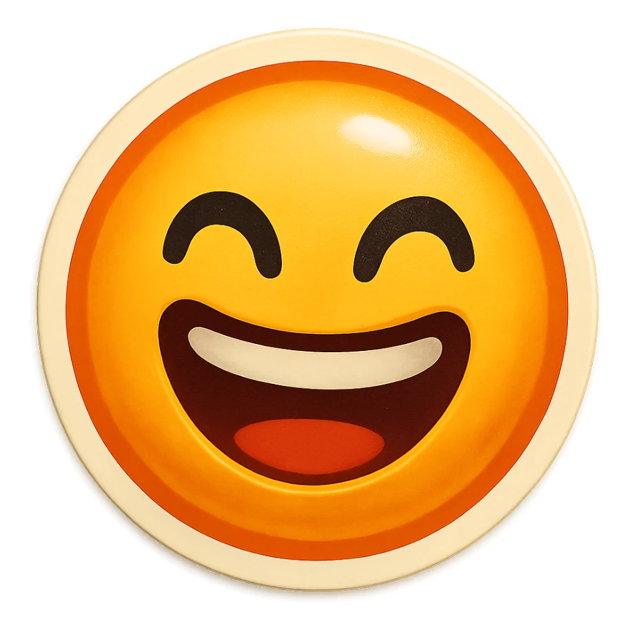 Remove the background, keep the cute emoji with transparent background in retro stickers style. sticker