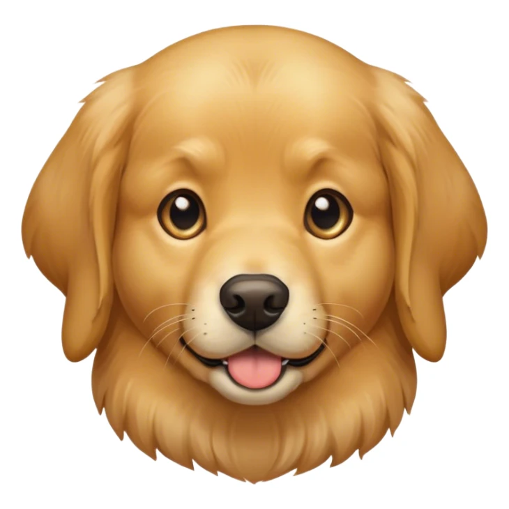 ￼ golden retriever, dog being greedy for food sticker