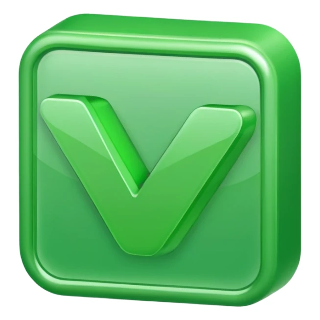 green checkmark in the form of a checkbox, simple, clear, no text, variation 2 sticker