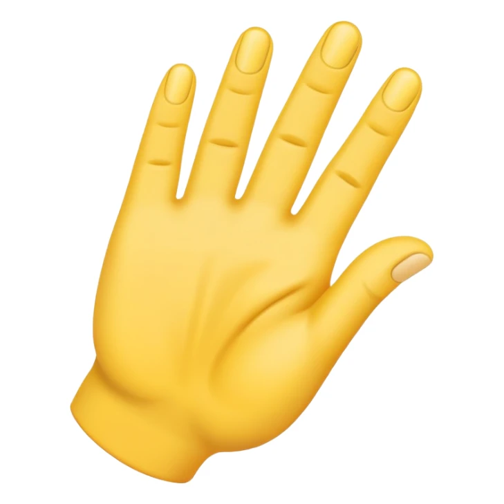A yellow emoji-style hand with the thumb sticking out between the middle and ring fingers” sticker