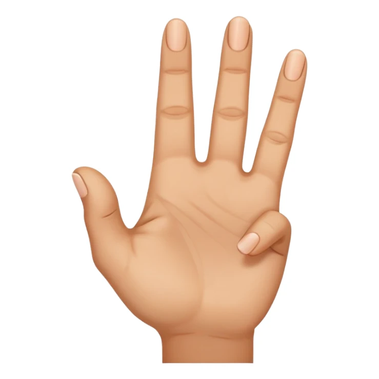 right hand forming an 'E' gesture, fingers positioned to resemble the letter E, East Side hand sign, no text sticker