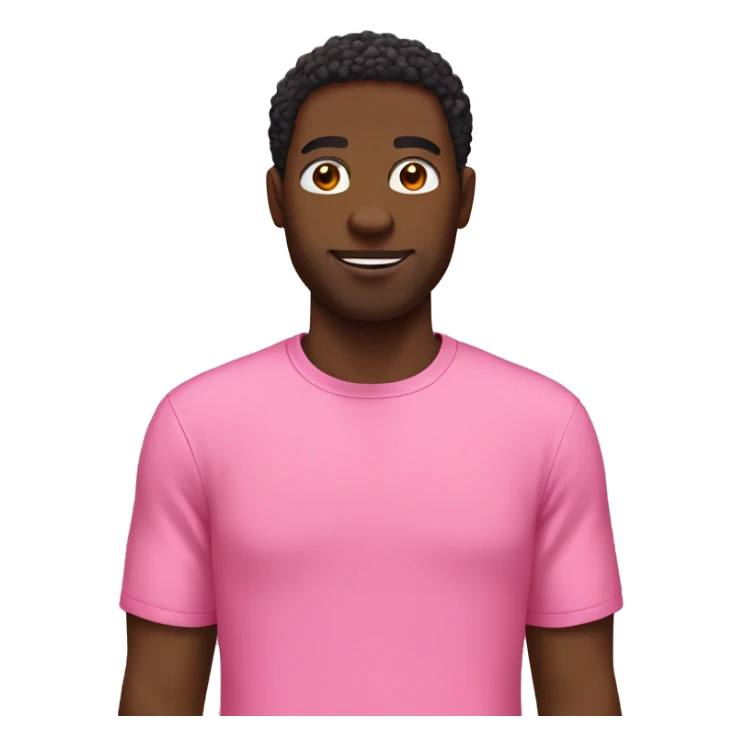 Black man emoji, pink t shirt, 
hand on the forehaed sticker