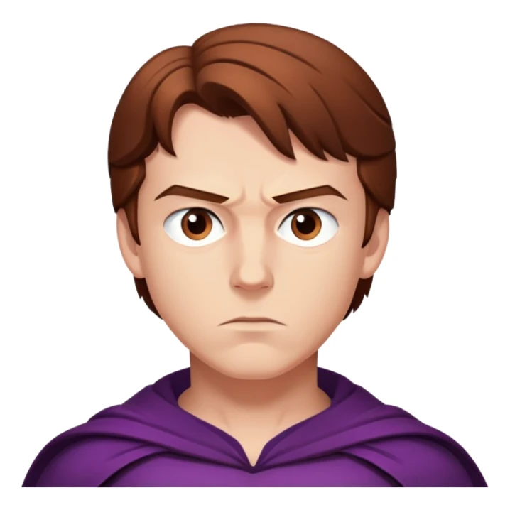 Young Erik Lehnsherr with brown hair, serious expression, before becoming Magneto sticker