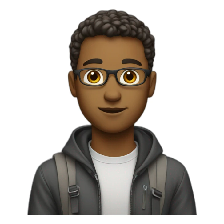 A standing student  sticker