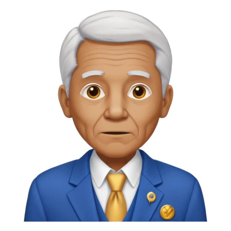 i need an image of a old man named clyde who provides basic credit reports. wears a blue blazer with gold button and open necked white shirt  sticker