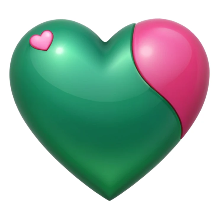 hopoee and green heart sticker