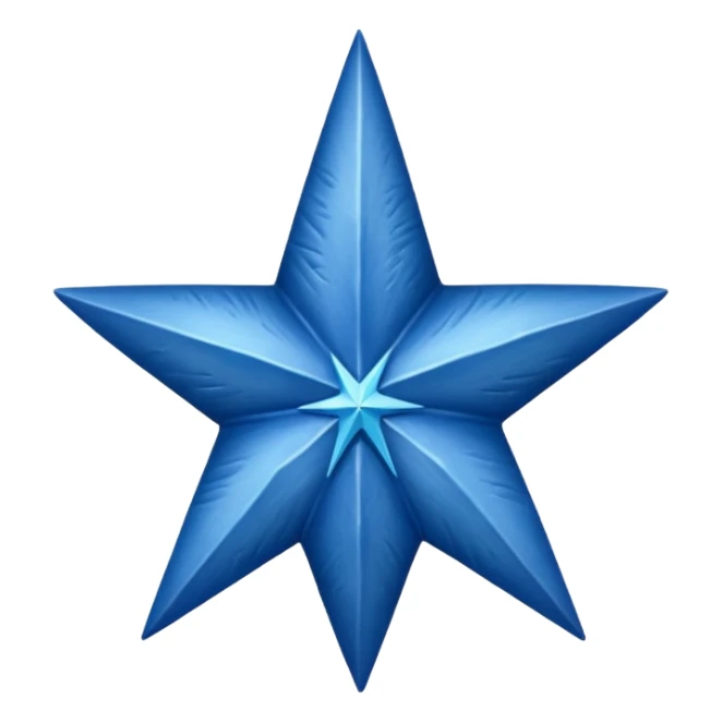 6lı mavi bir yıldızın içinde tik sticker