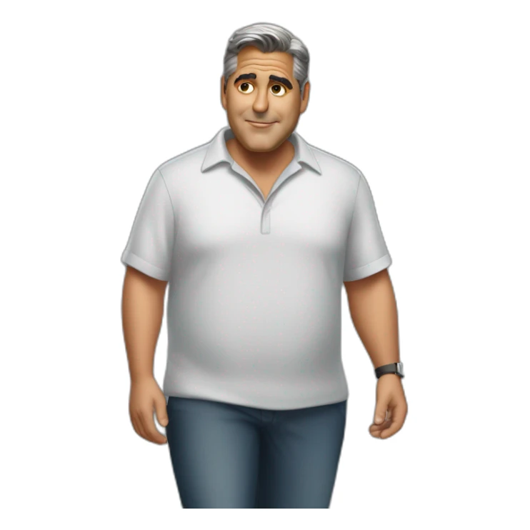 fat fat fat george clooney sticker
