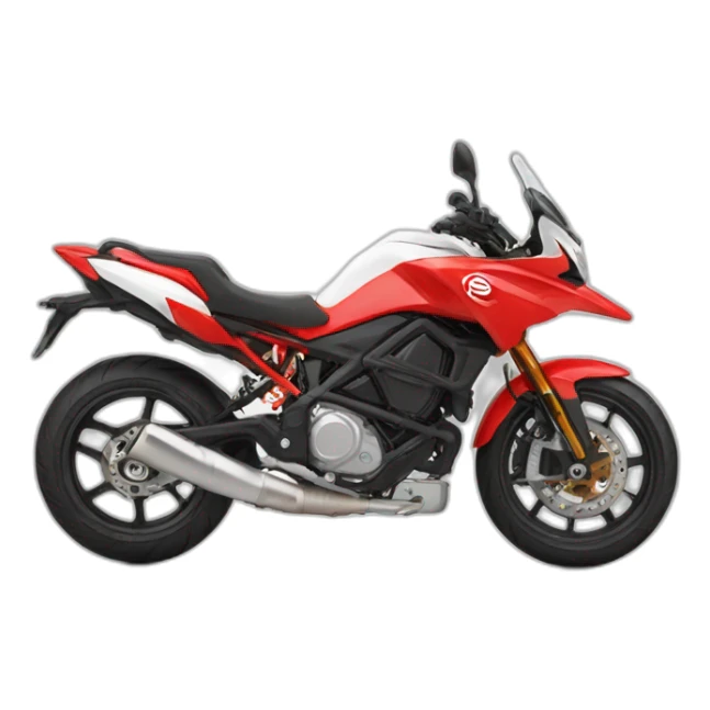 Moto super motars rouge et blanche sticker