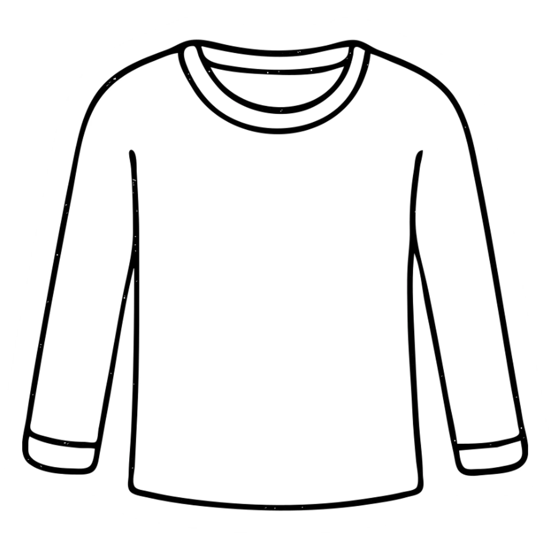 hand drawn outlined long sleeve shirt icon sticker