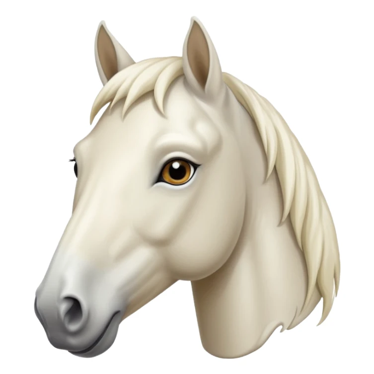 The face of a realistic white horse sticker