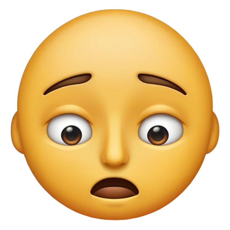 Only face emoji:
-needs one wide eye
-needs one somewhat closed eye
-straight lined mouth sticker
