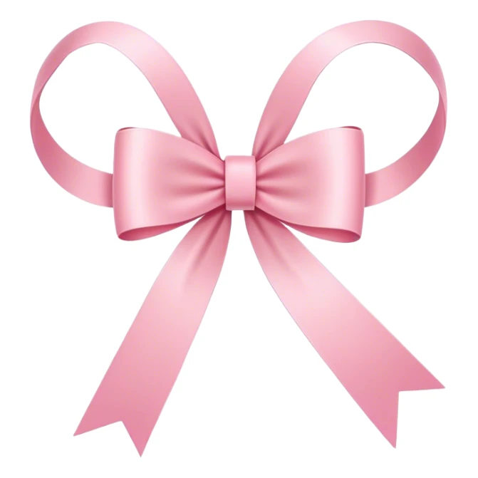 Super ultra-thin and stretched ribbon bow, as narrow as possible, single loop, no extra loops, no fluffy or rounded shapes, only one long and sleek ribbon, delicate, minimalist, NO DOUBLE LOOPS, NO THICKNESS, ONLY A SINGLE SLIM LINE pink sticker