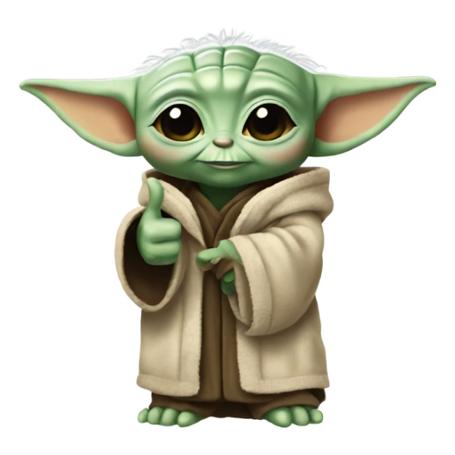 baby yoda thumbs up sticker