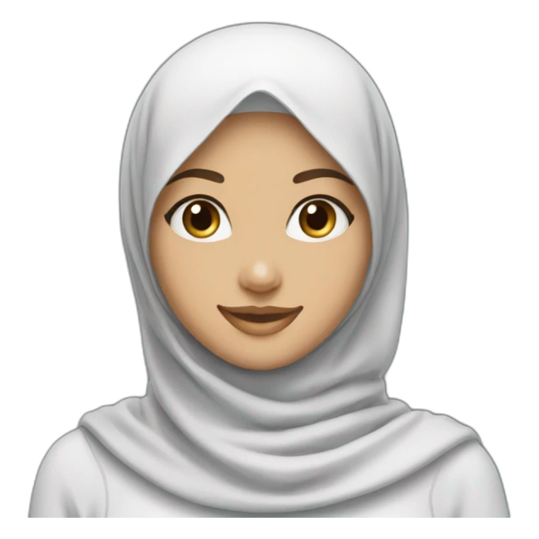 hijab girl with beatiuful smile and good eyes sticker