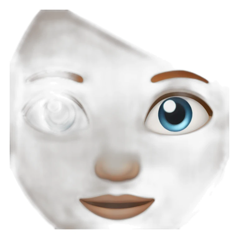 Girl long straight redhead pale blue eyes sticker