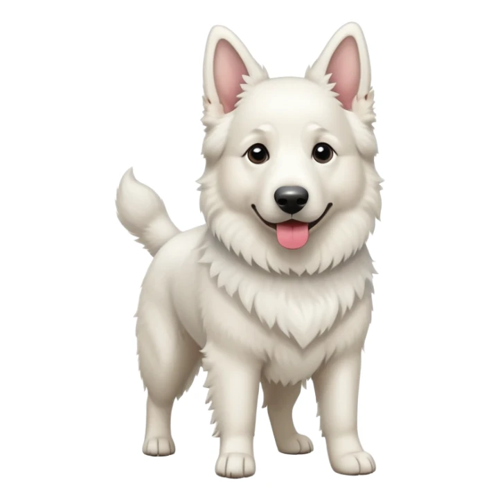 white Swiss Shepherd dog sticker