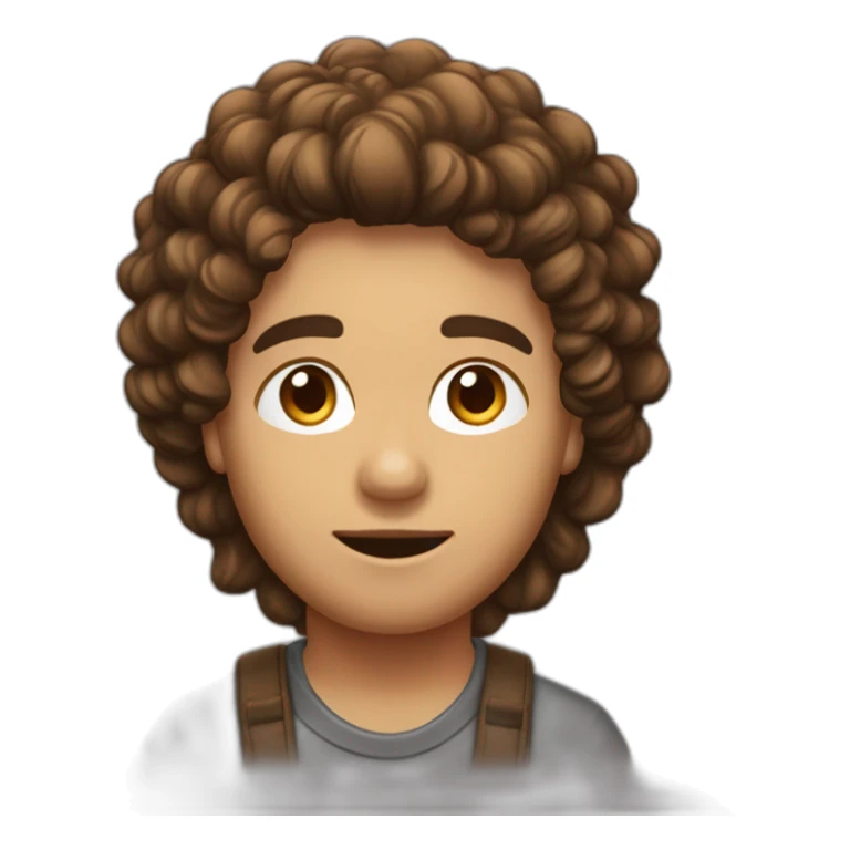 streameur garçon cheveux brun vers l'avant sticker