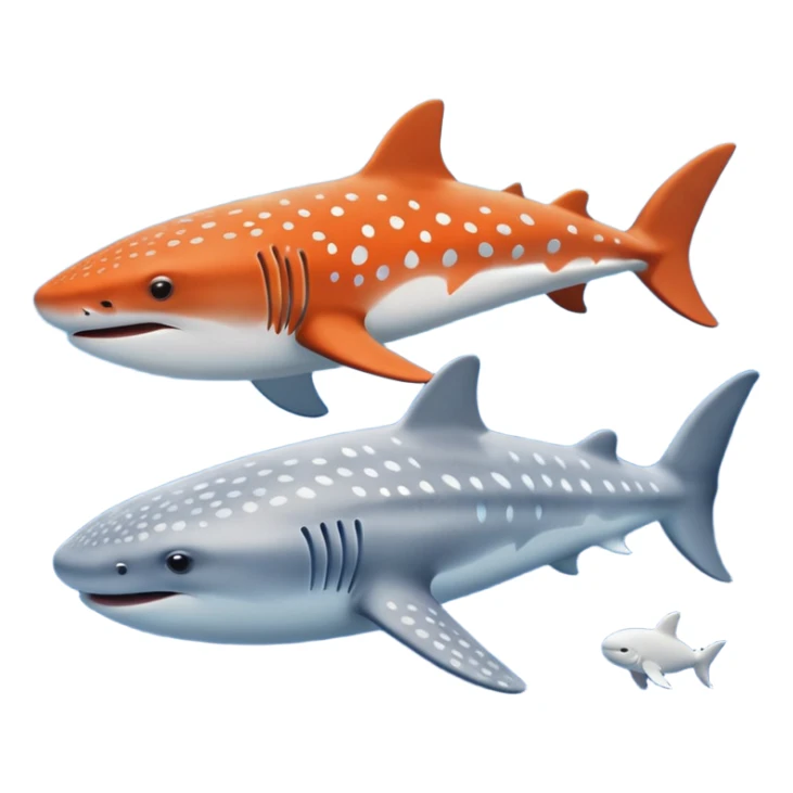 Whale Shark And Beluga Whale sticker