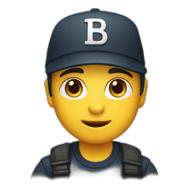 Cara de niño con gorra marca boss sticker