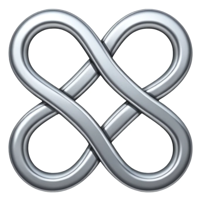 A metal strip in a shape of infinity  sticker