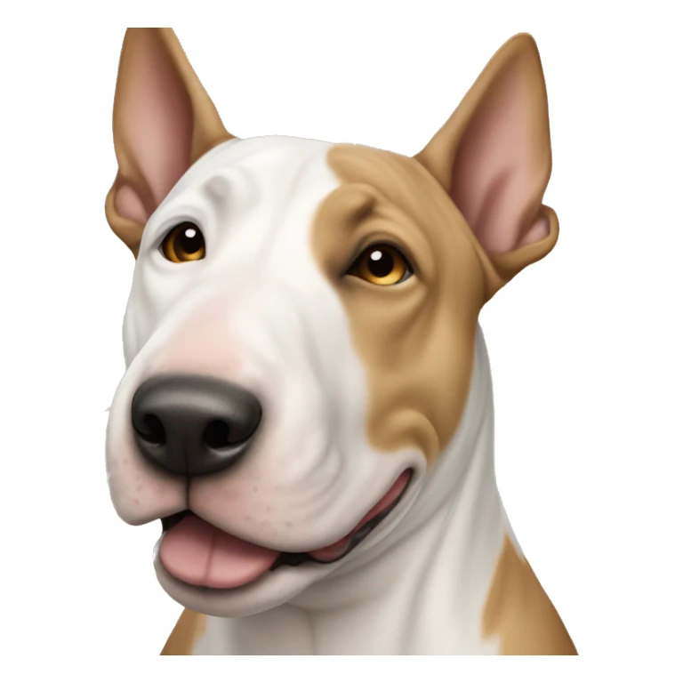 Roman nose bull terrier tan white and black  sticker