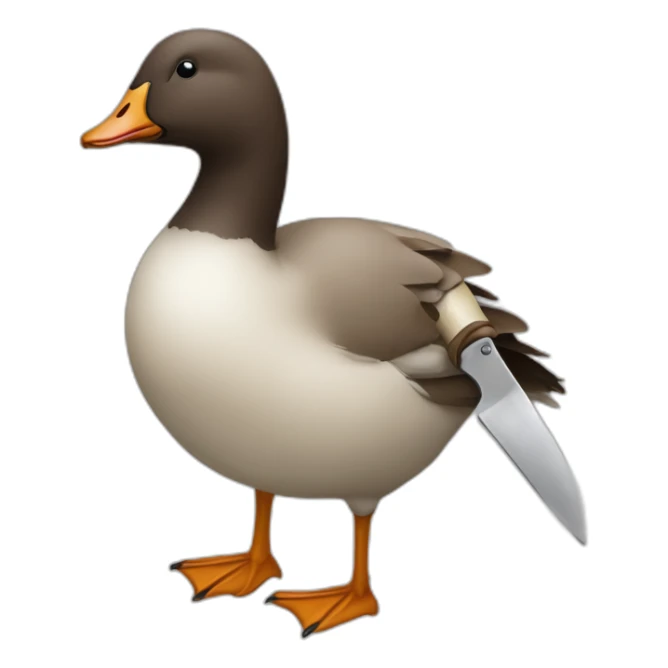 untitled-goose-holding-butterknife sticker
