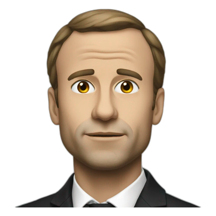 Macron noir sticker