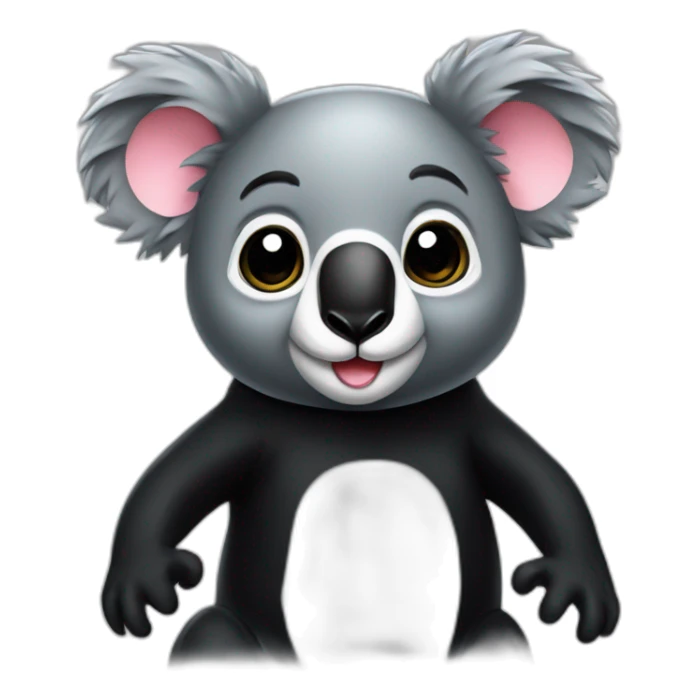 koala in black latex suit sticker