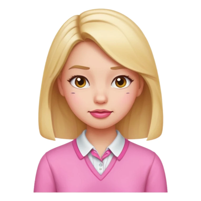 Baddie preppy aesthetic cute sassy emoji sticker