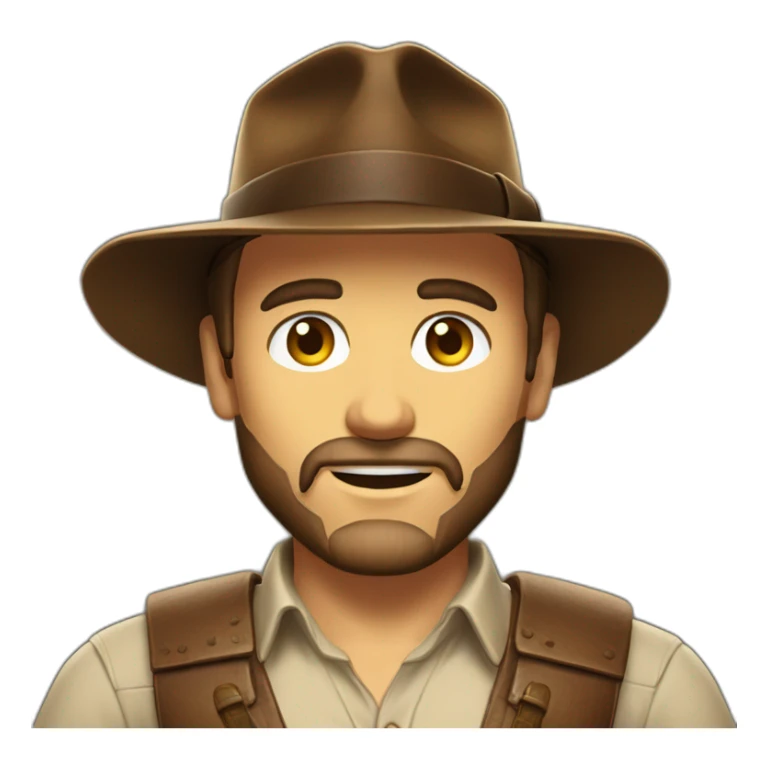 Indiana jones con barba de pocos dias sticker