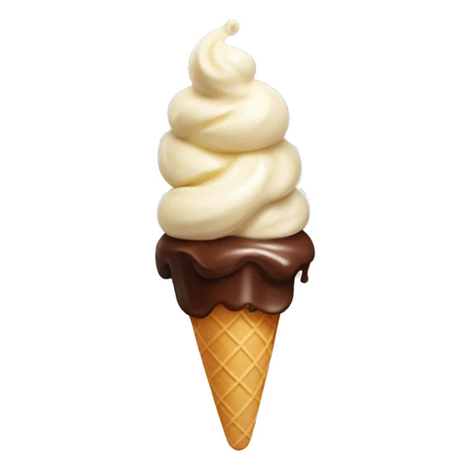 ice cream vanilla, chocolate and chocolate+vanilla swirl sticker