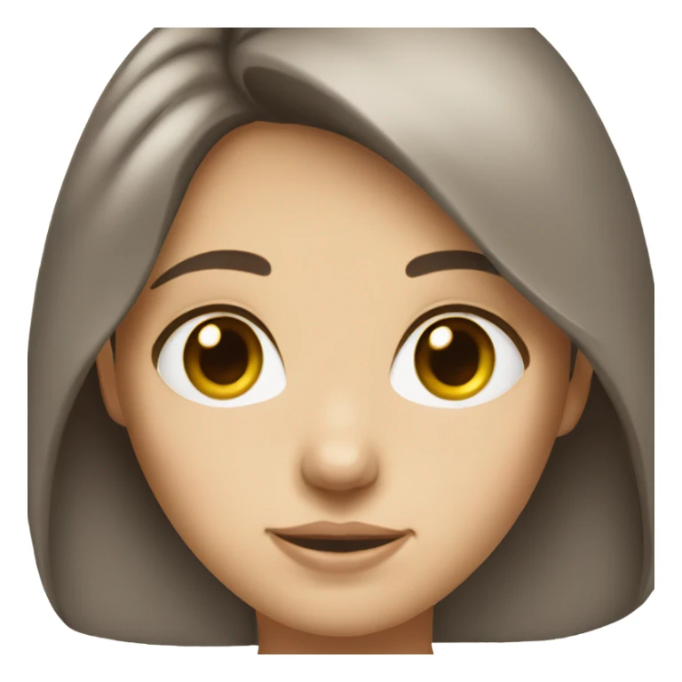 Brunette white girl shy sticker