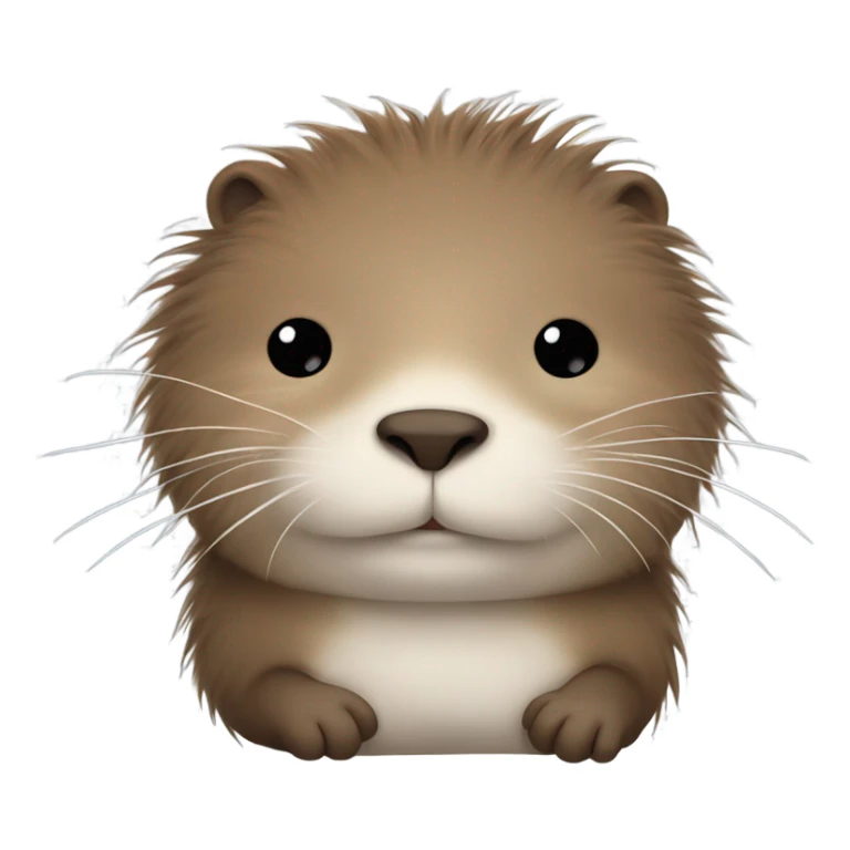 Sleepy muskrat in no sign sticker