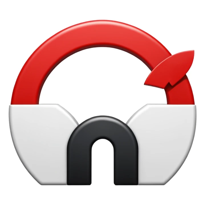 Représente moi une borne kilométrique rouge et blanche avec le chiffre N7. le bas est un rectangle blanc et le haut est en demi cercle rouge ayant la même largeur que le rectangle blanc. sticker