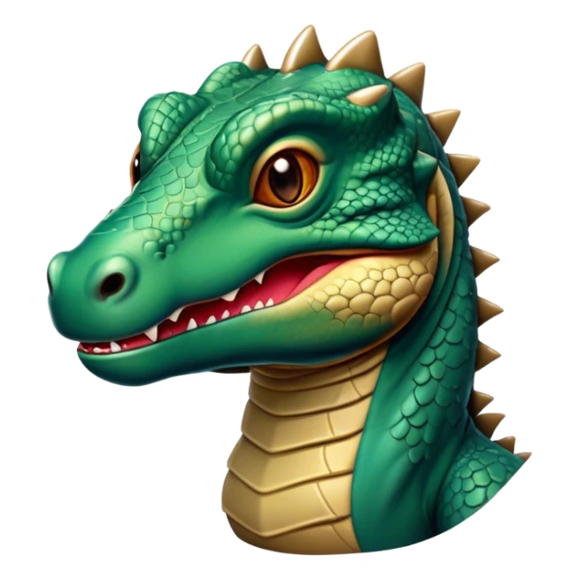 Cinematic Realistic Comical Komodo Dragon Portrait Emoji, Head tilted dramatically with an exaggeratedly amused expression, featuring a striking, glossy scaled hide with bold textures and wide, expressive eyes brimming with playful disbelief, rendered with lifelike detail and natural hues, high shine, dramatic yet playful, styled with an air of cheeky reptilian mischief, soft glowing outline, capturing the essence of a spirited and over‐the‐top Komodo dragon that looks ready to charge its way into viral fame! sticker