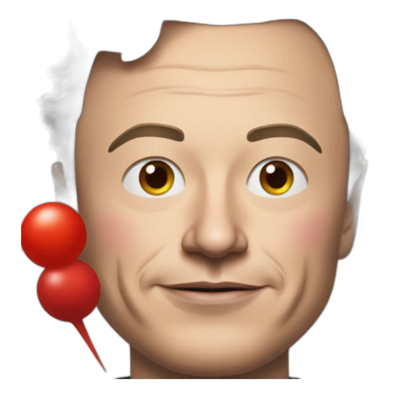 elon musk with clown red nose sticker