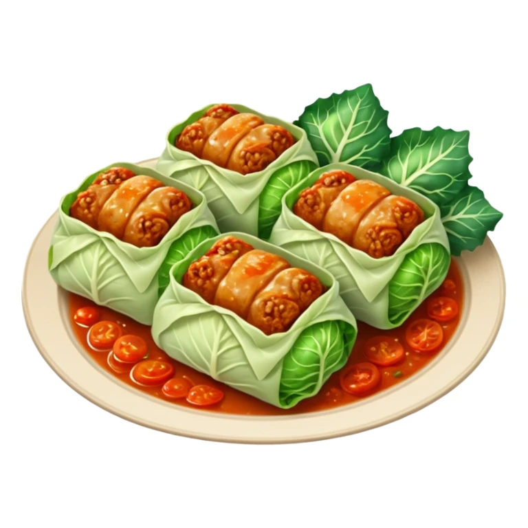 romanian dish cabbage rolls with meat emoji sticker