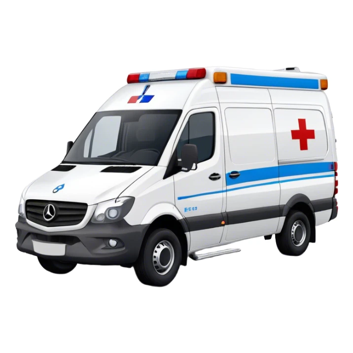 Ambulance - Mercedes-Benz Sprinter (Model Year: 2018) (Iconic Colour: White with red and blue markings) sticker
