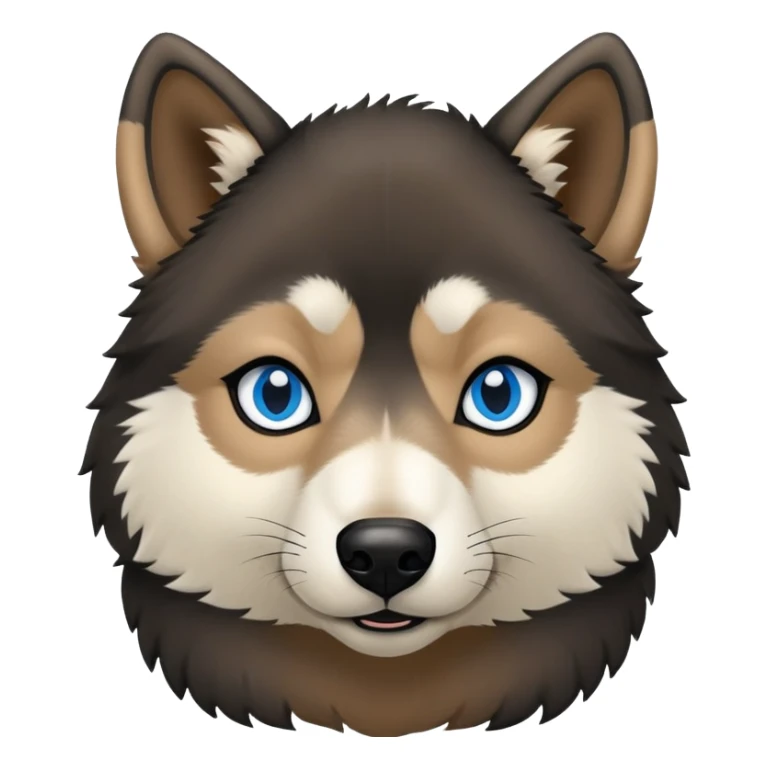 Wooly agouti husky with blue eyes and some black fur sticker