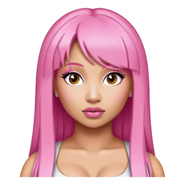 Nicki Minaj with pink hair sticker