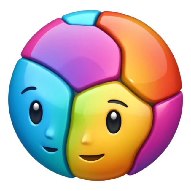 un cerveau comme une boule disco avec une idée sticker