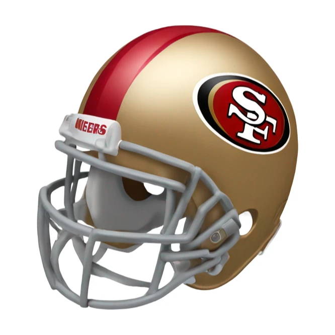 49ers helmet and football  sticker