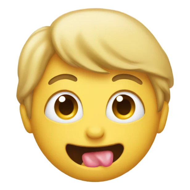 person with tongue out sticker