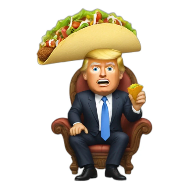 Donal trump eating tacos sticker