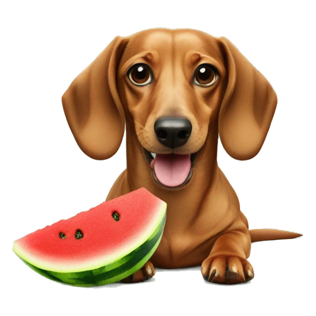 dachshund made of watermelon sticker