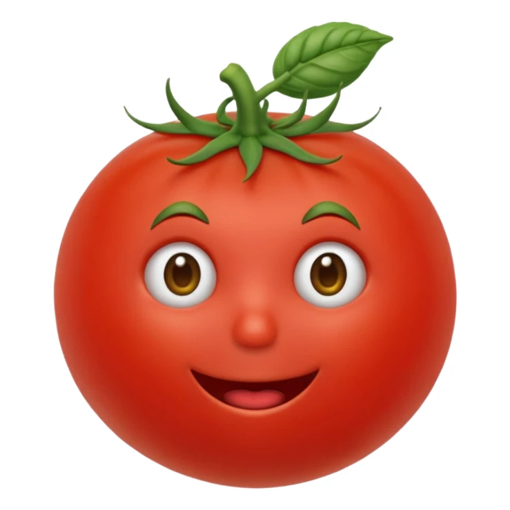 Eine Tomate mit Gesicht, Hände, Füße  sticker