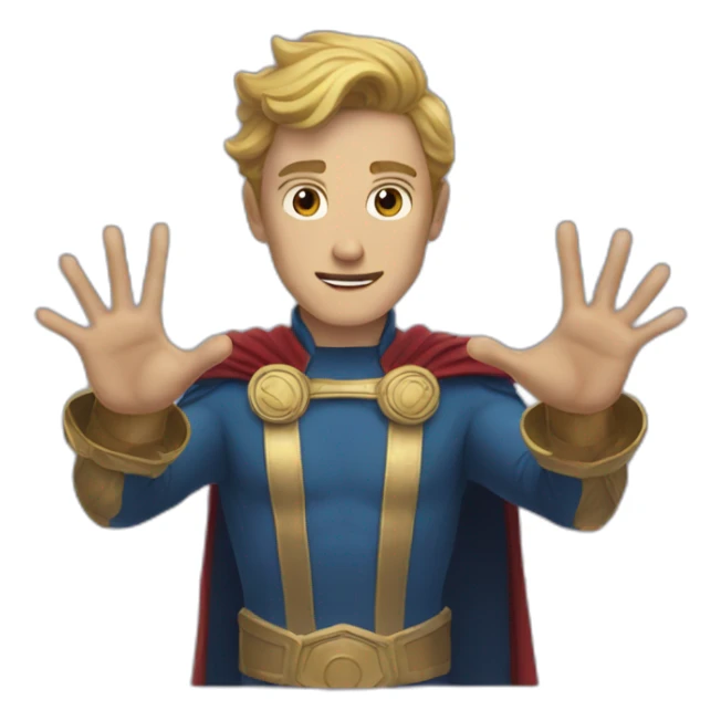 Homelander open hands flying sticker
