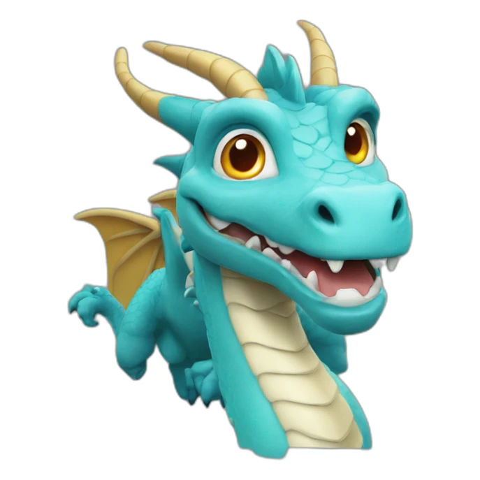 Un dragon sur un humain sticker
