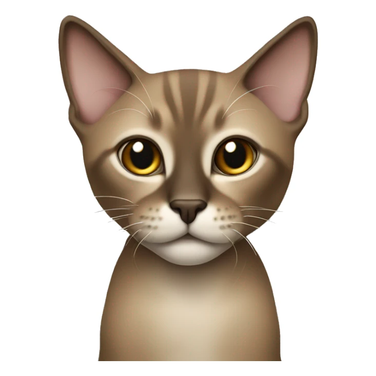 Dark Brown face - beige body thai cat sticker